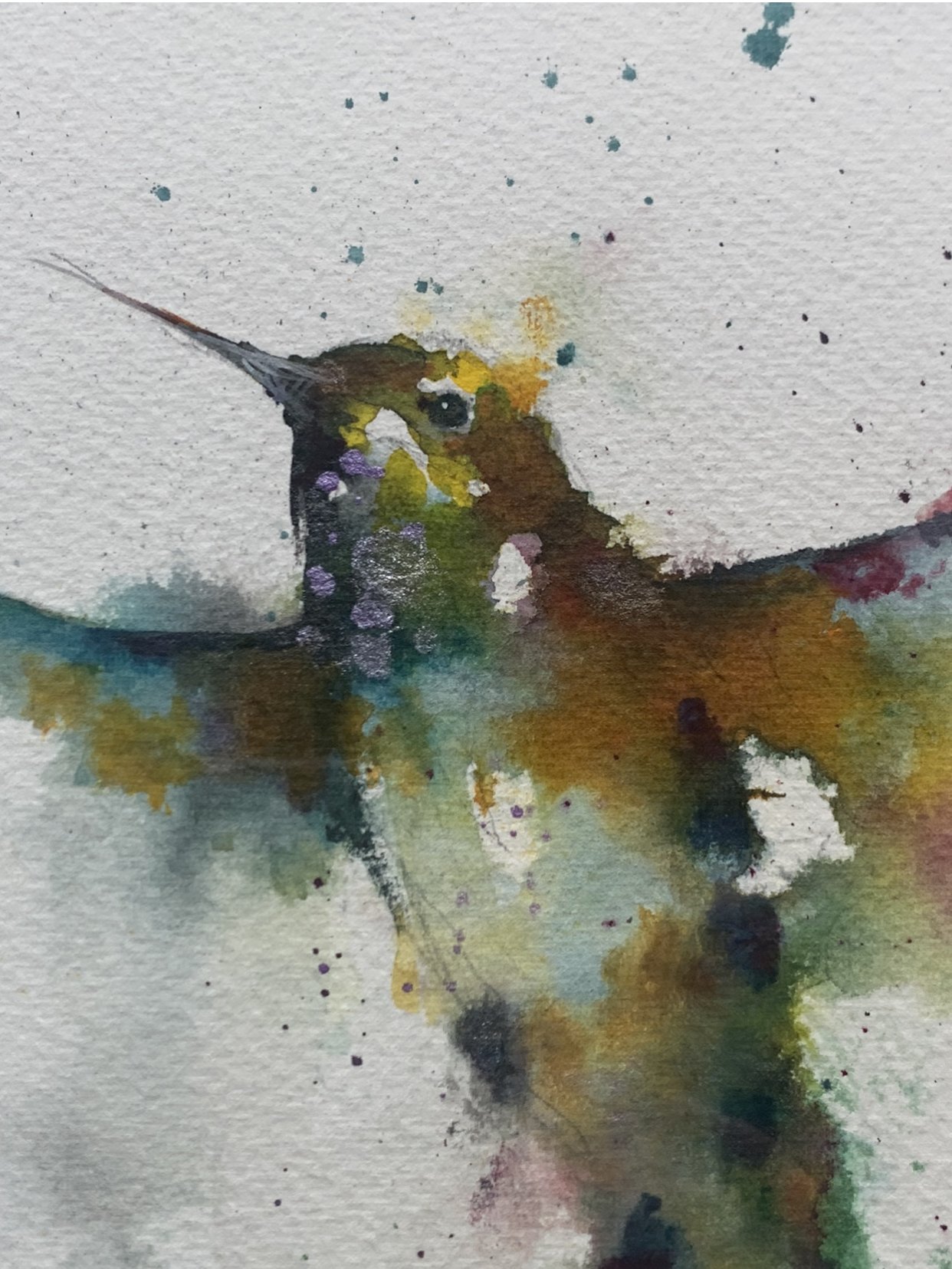Hummingbird (Goat Hill, San Francisco)
2021
Watercolor and India Ink on paper
11 1/2 inches x 15 inches
(First place, Water media, Art in the Redwoods, 2021)