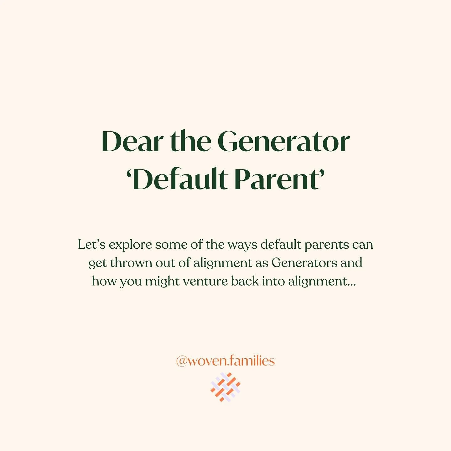 Let&rsquo;s explore some ways Generators might get stuck or thrown out of alignment as the default-parent. I also included invitations for realigning yourself to your strategy and your gifts!

❤️

What to know more about your chart and explore how to