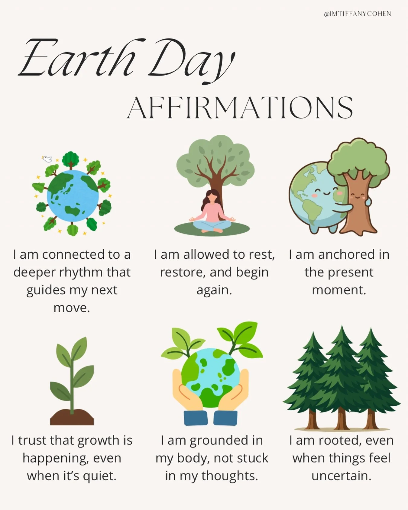 Happy Earth Day 🌎🌿✨A little reminder to slow down, breathe deeper, and come back to what grounds you 🤍

Nature has a way of bringing everything back into alignment&hellip; sometimes we just need to meet it there 🌱

If you&rsquo;re feeling called 