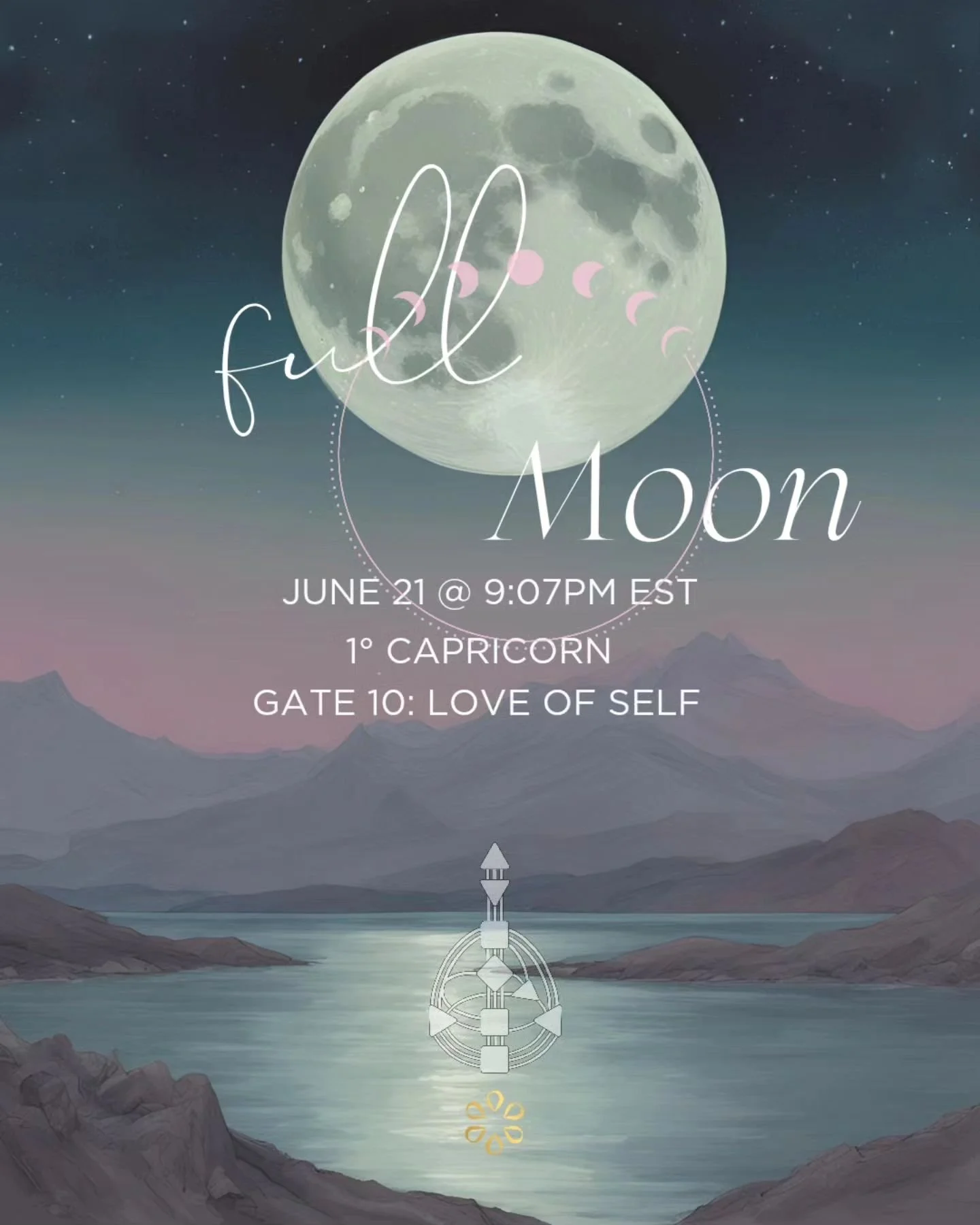 Today's Full Moon in Capricorn activities Gate 10: Self Love in the Human Design. 

We are asked to release all that's keeping us from fully being ourselves and living our life authentically. 

We are asked to let go of habits that have been hinderin
