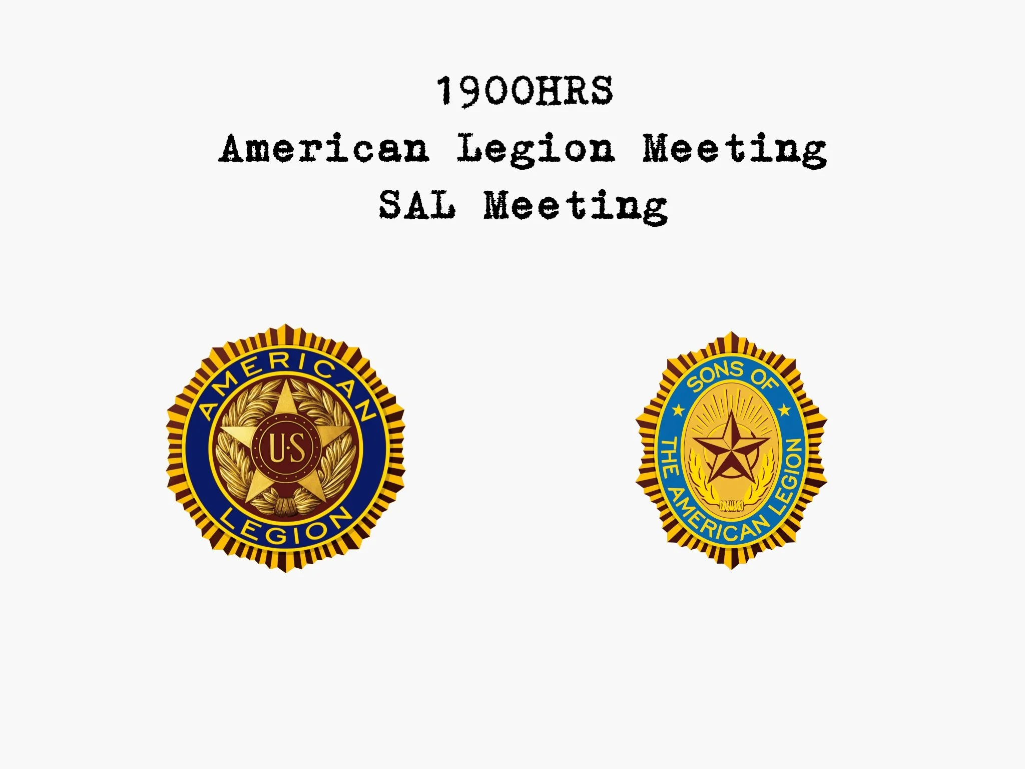 American Legion and SAL Meeting