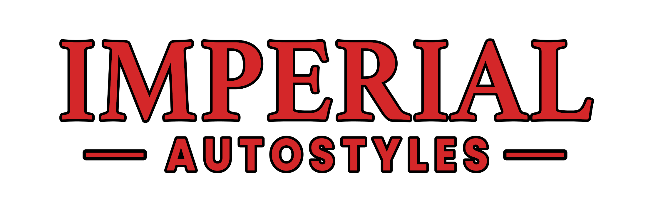 Imperial Autosyles logo in red text on a black background.