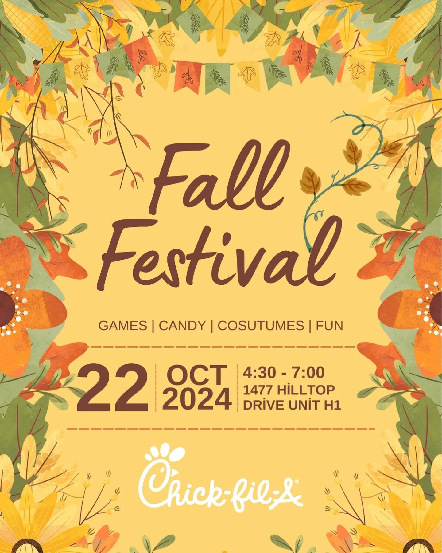 Praying in the cool fall breeze!

Come join us on October 22nd for some festive fun! 
We&rsquo;ll have games, candy and family friendly costumes are high encouraged!! 

Mark your calendars we look forward to seeing you there!