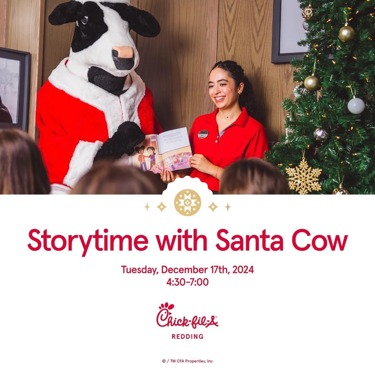 Get ready for a jolly good time with our favorite Santa Cow and storytelling. Bring the whole herd and don&rsquo;t miss out on this magical event filled with laughter, joy, and christmas cheer!

Would you like for YOUR story to be read? 

Share this 