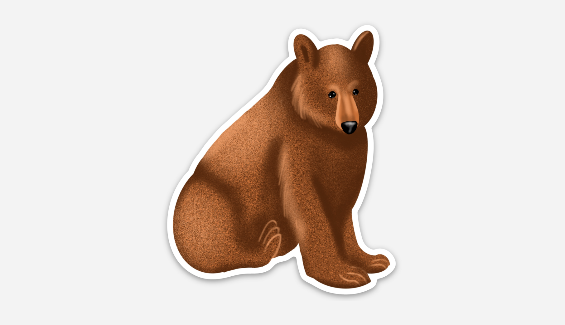 Brown Bear vinyl sticker