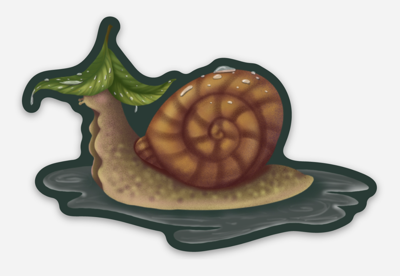 Rainy Day Snail sticker