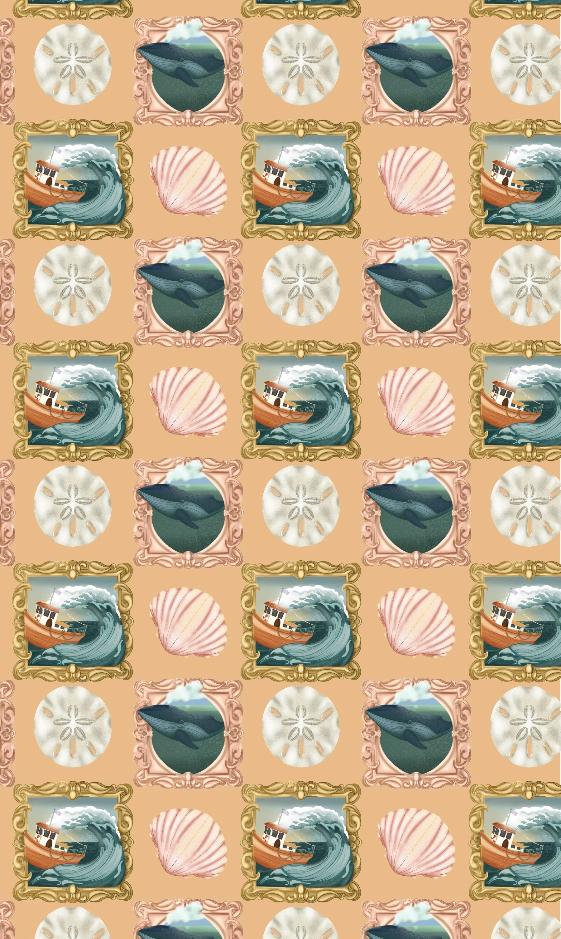 July 2025- Patreon phone wallpaper - Orange