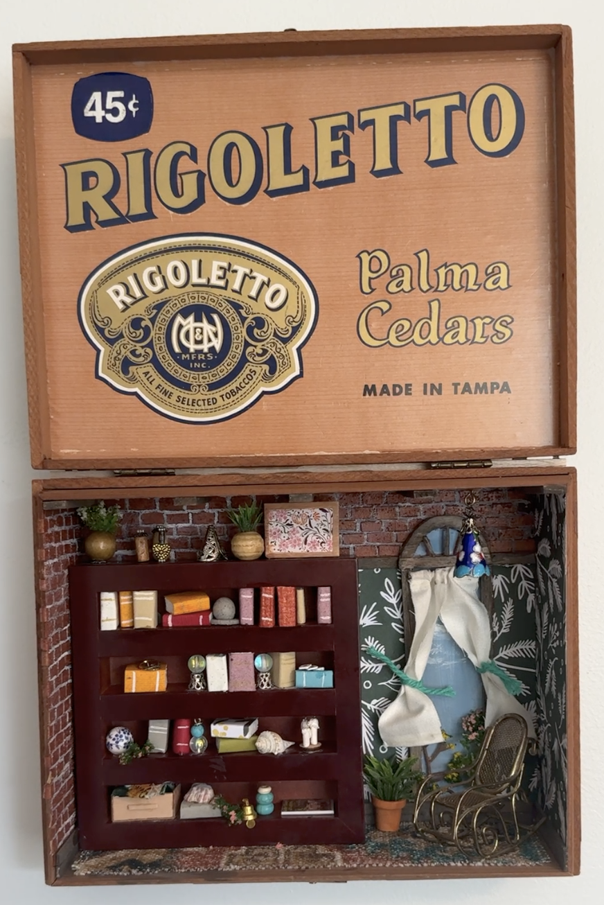 Cigar Box Library, 2025- Mixed media