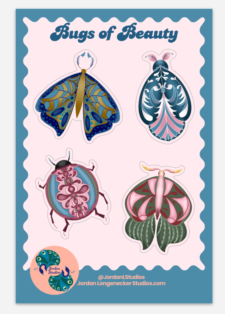 Bugs of Beauty sticker sheet