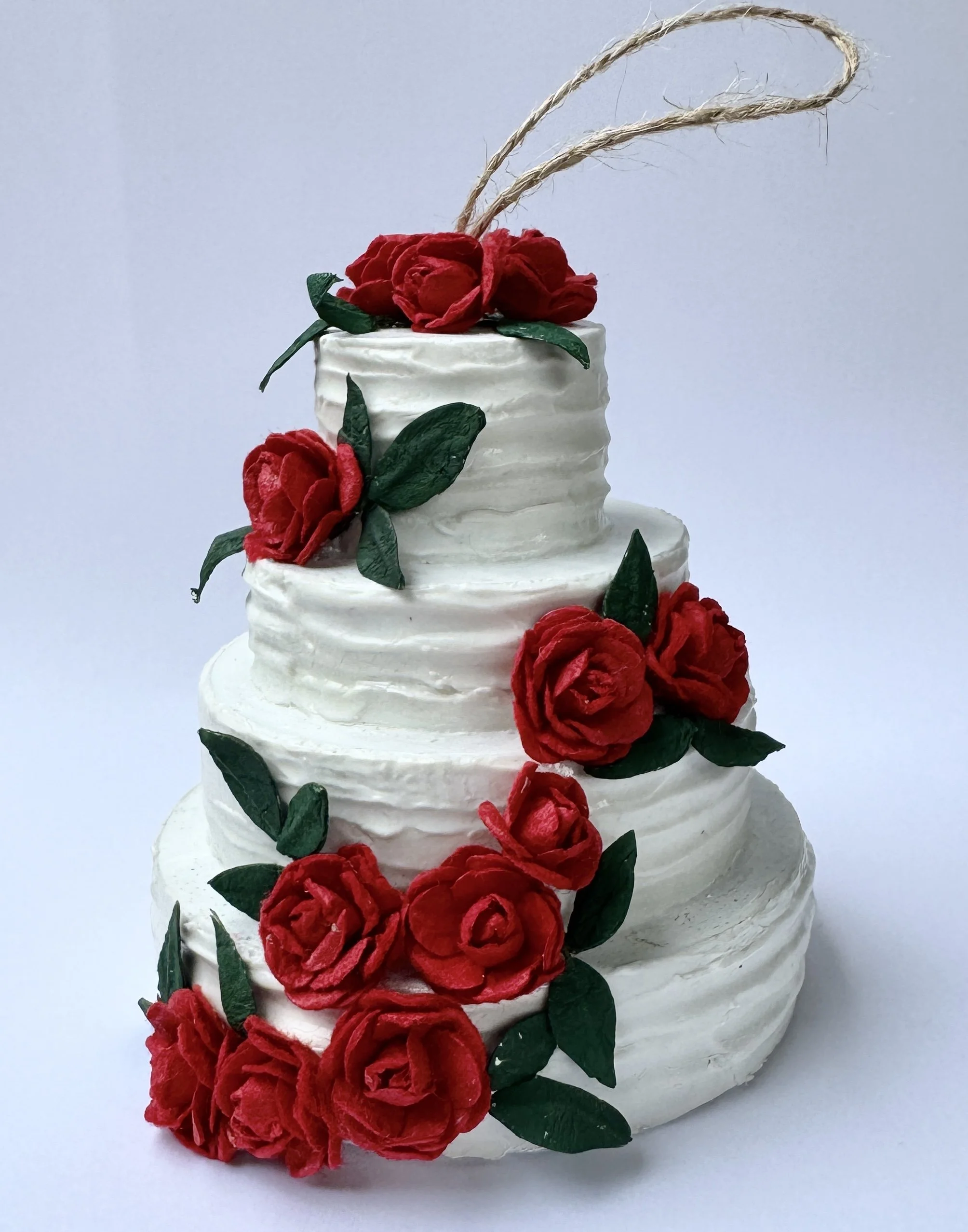 Custom Wedding Cake Ornament -2025 3"x5"