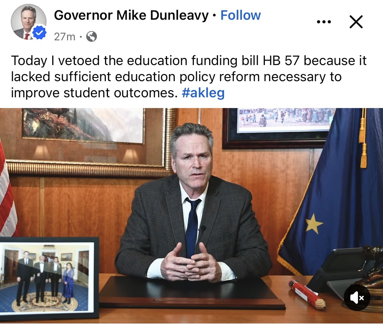 Dunleavy VETOS Education $, Contact Your Legislators NOW!