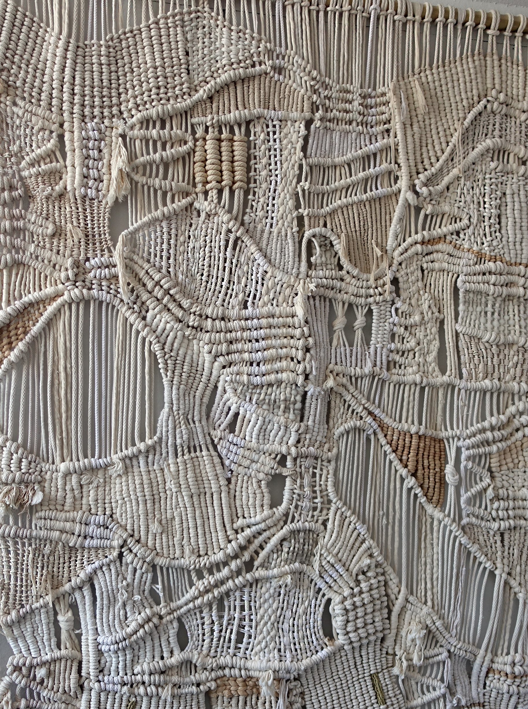 abstract textile art, experimental textile art, subversive tapestry, custom weaving unusual,