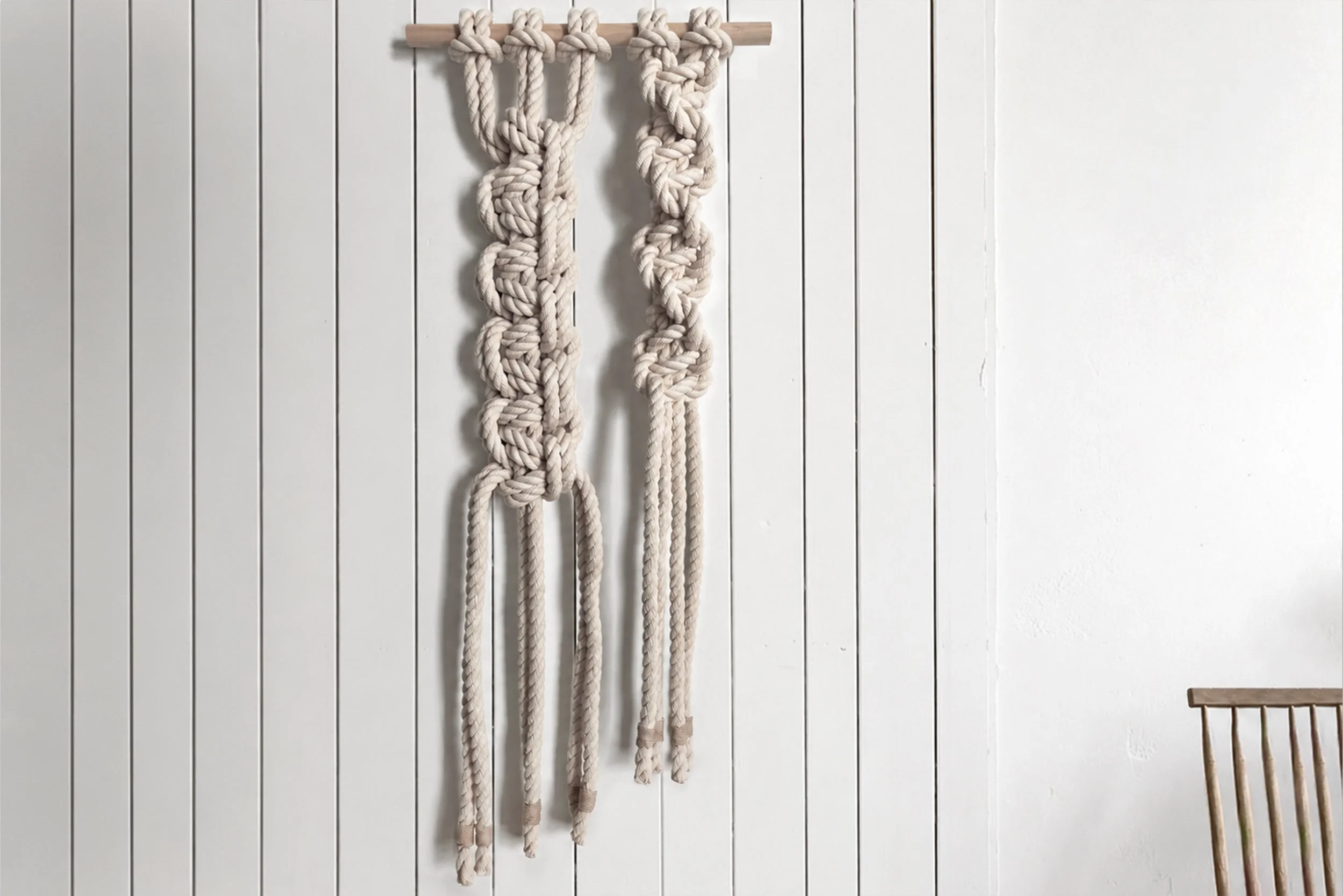 LARGE COASTAL ROPE WALL HANGING (custom colors + sizes)
