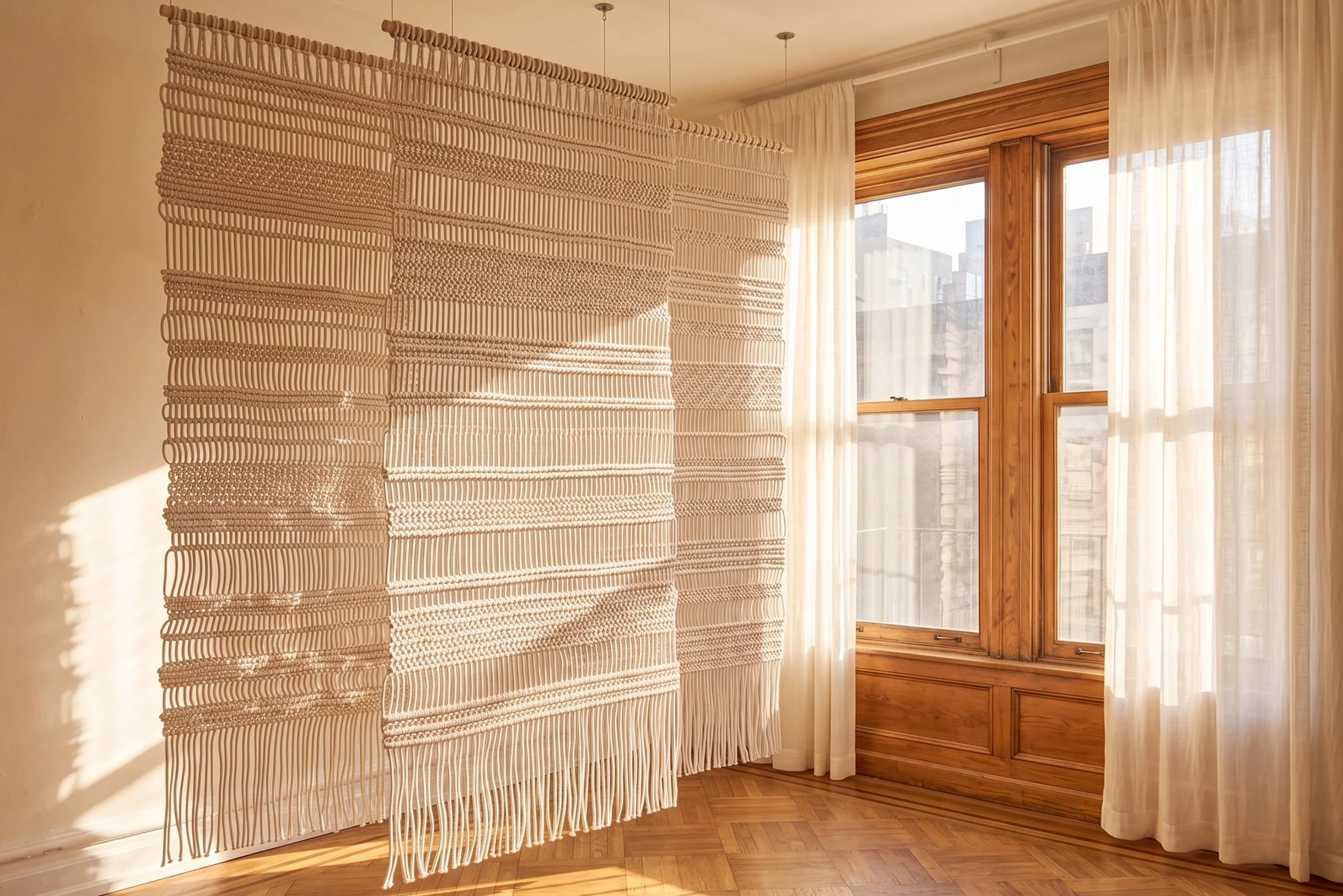 LUXURY TEXTILE ART + MODULAR ROOM DIVIDERS (custom colors + sizes)