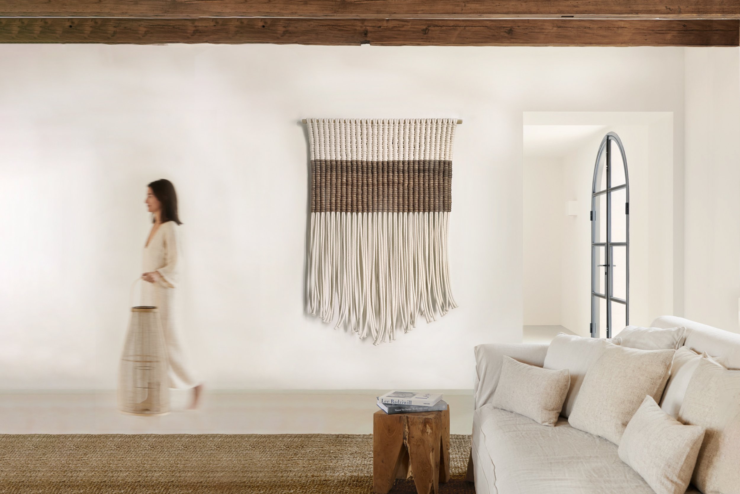 Heathered Wall Hanging, Heathered Modern Tapestry, Made-To-Order Multi-Color Macrame