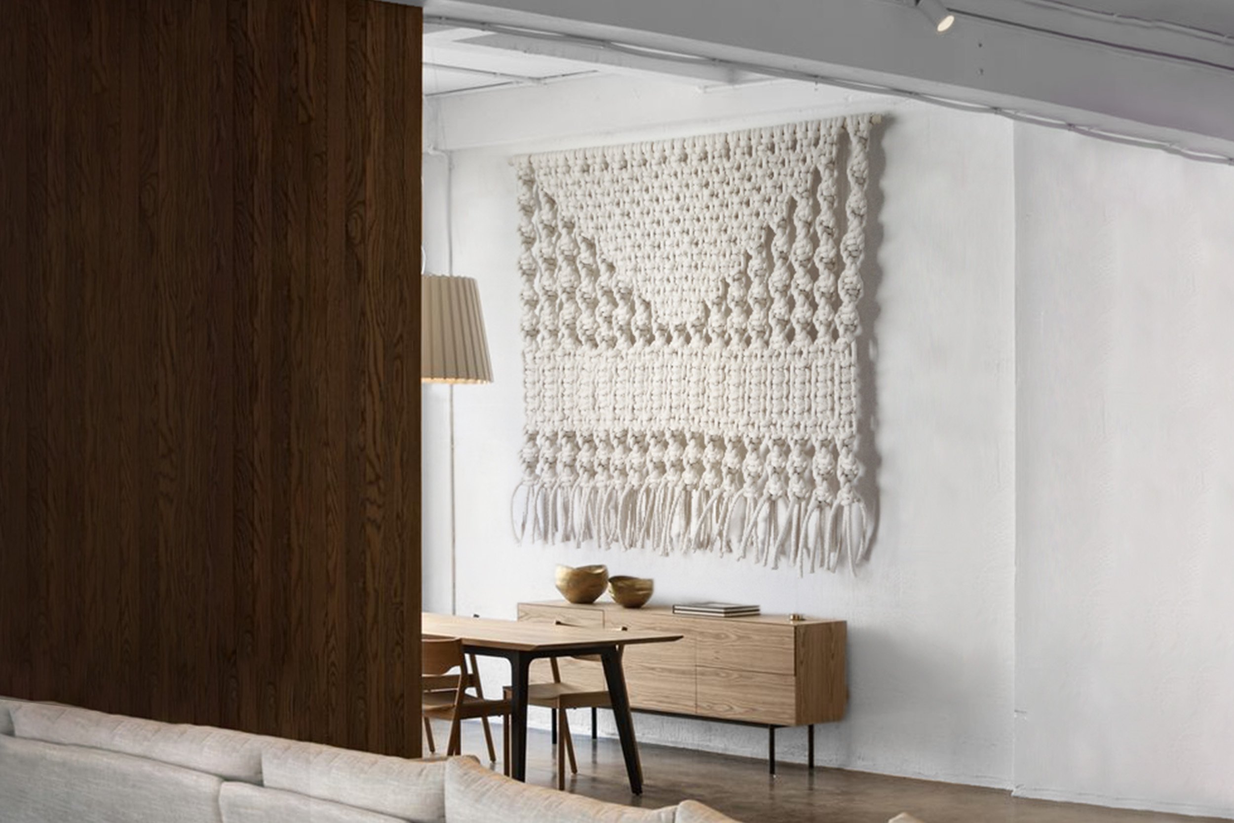 Macrame Wall Hanging, Modern Macrame Wall Hanging, Chunky Macrame Wall Hanging, Plush Macrame Wall Hanging, Textural Wall Art, White Wall Tapestry