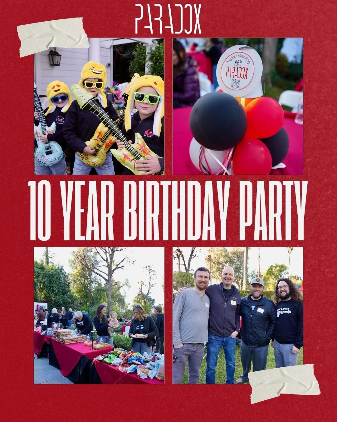 Last Saturday, we celebrated our 10th birthday with a big party! 🎉 We ate hot dogs, jumped around, and ate delicious cupcakes. 🧁

Thank you so much to all of our volunteers-- Social Team, Merch Makers, Cupcake Bakers, Setup and Cleanup Crew, Greete