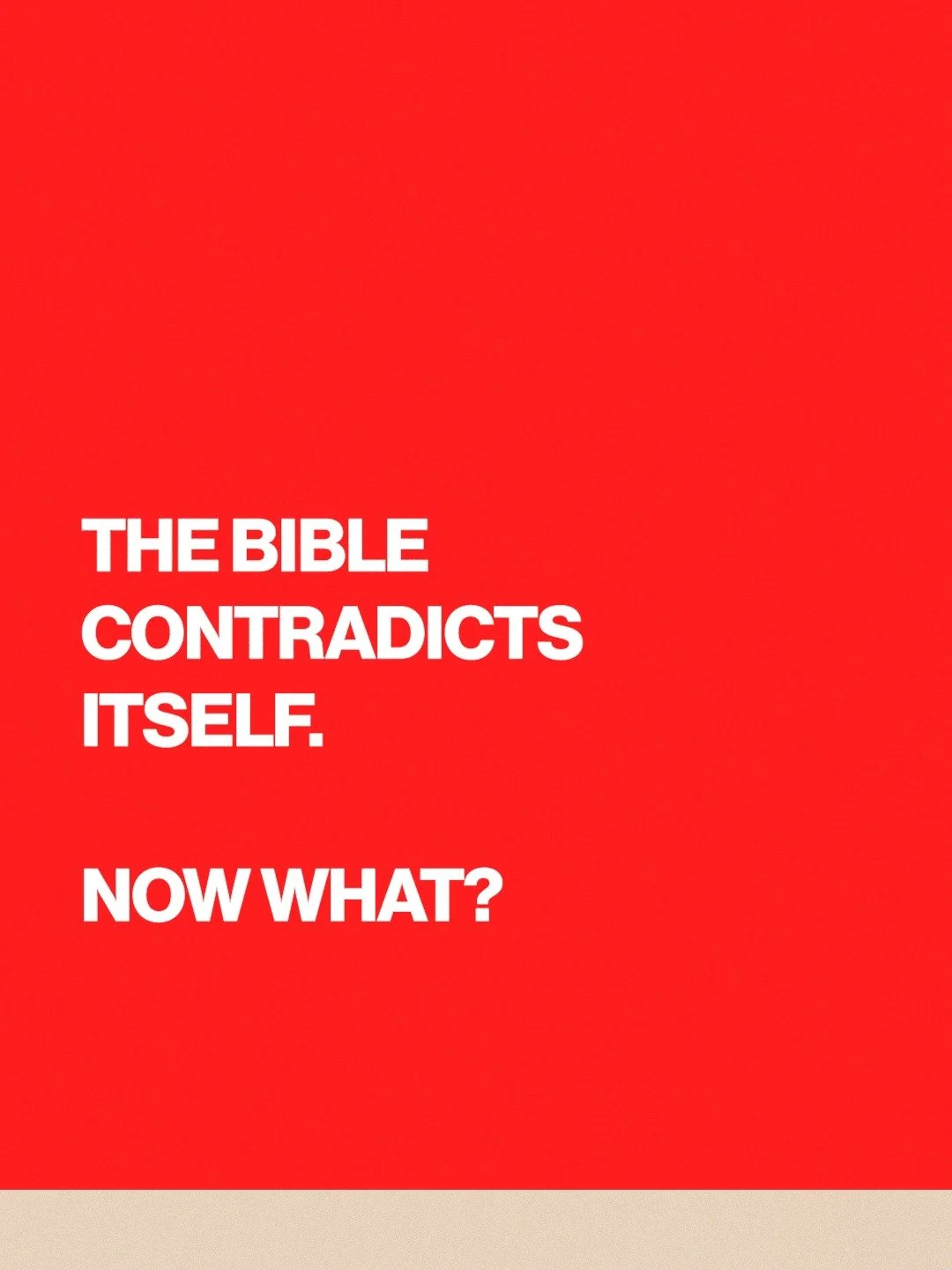 Most of us were handed a Bible and quietly taught that noticing the cracks was a sign of weak faith. What if the cracks are actually the point?
ㅤ
Tag someone who needs to know their honest questions are welcome here.