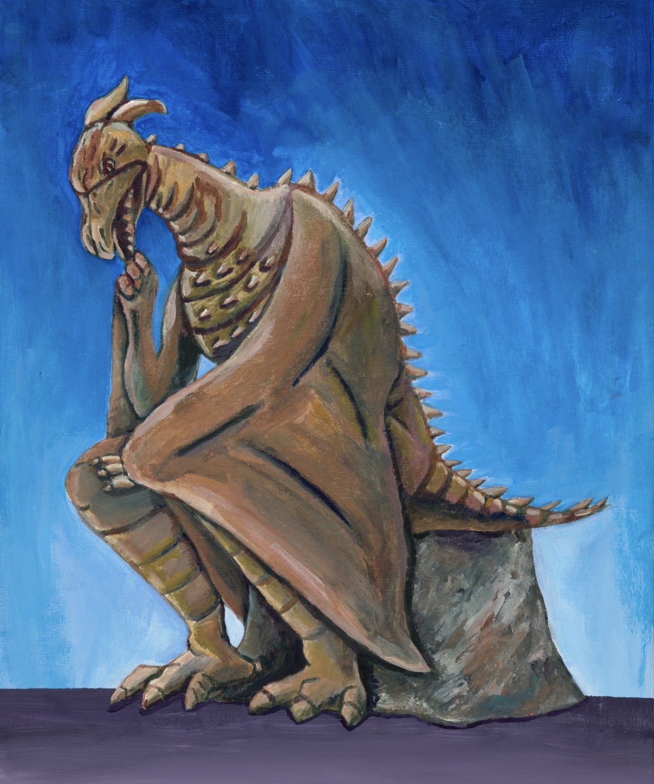 Rodin's Rodan (Kaiju thinker)