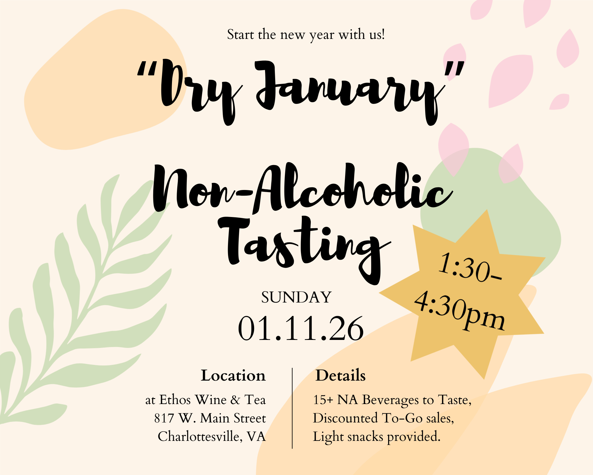 Non-Alcoholic Walk Around Tasting