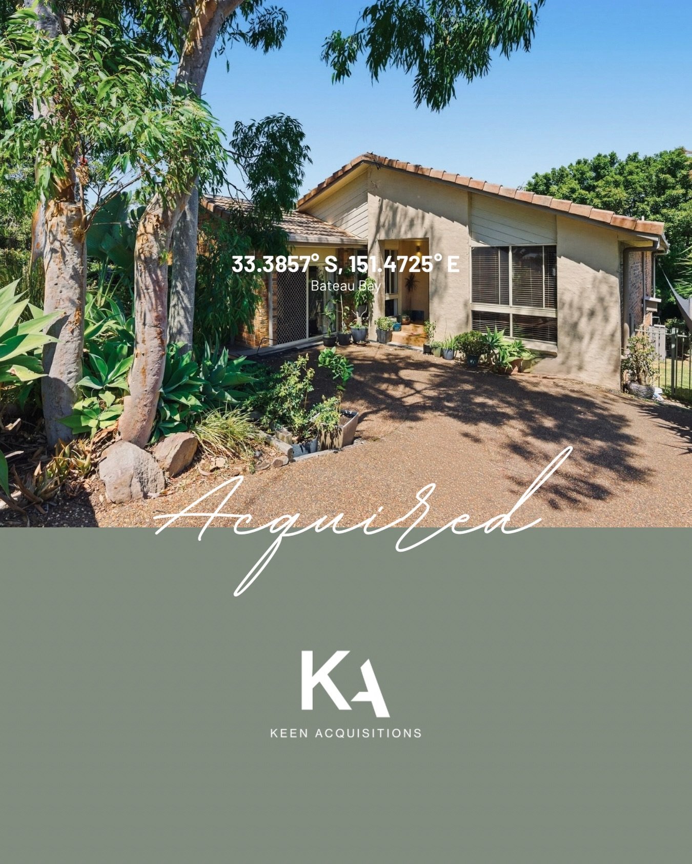 Acquired! 🎉

So excited for my clients who just secured this great home in a sought-after street in Bateau Bay.
They have big plans for the place, and I can&rsquo;t wait to see what they do!

#keenacquisitions #buyersagentcentralcoast