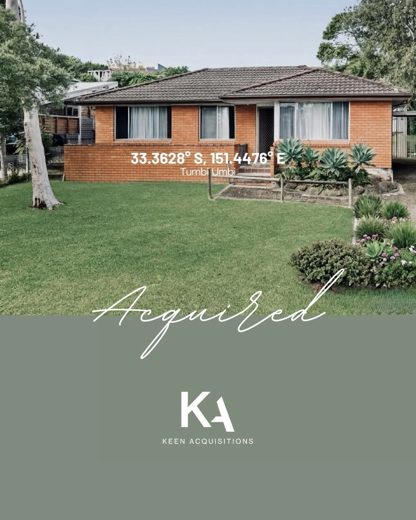 Acquired! 
So excited to share that we&rsquo;ve secured a brick and tile in a great location in Tumbi Umbi for my first home buyers! It&rsquo;s been quite a journey, as the sub $1.1 million freestanding market is incredibly competitive right now. But