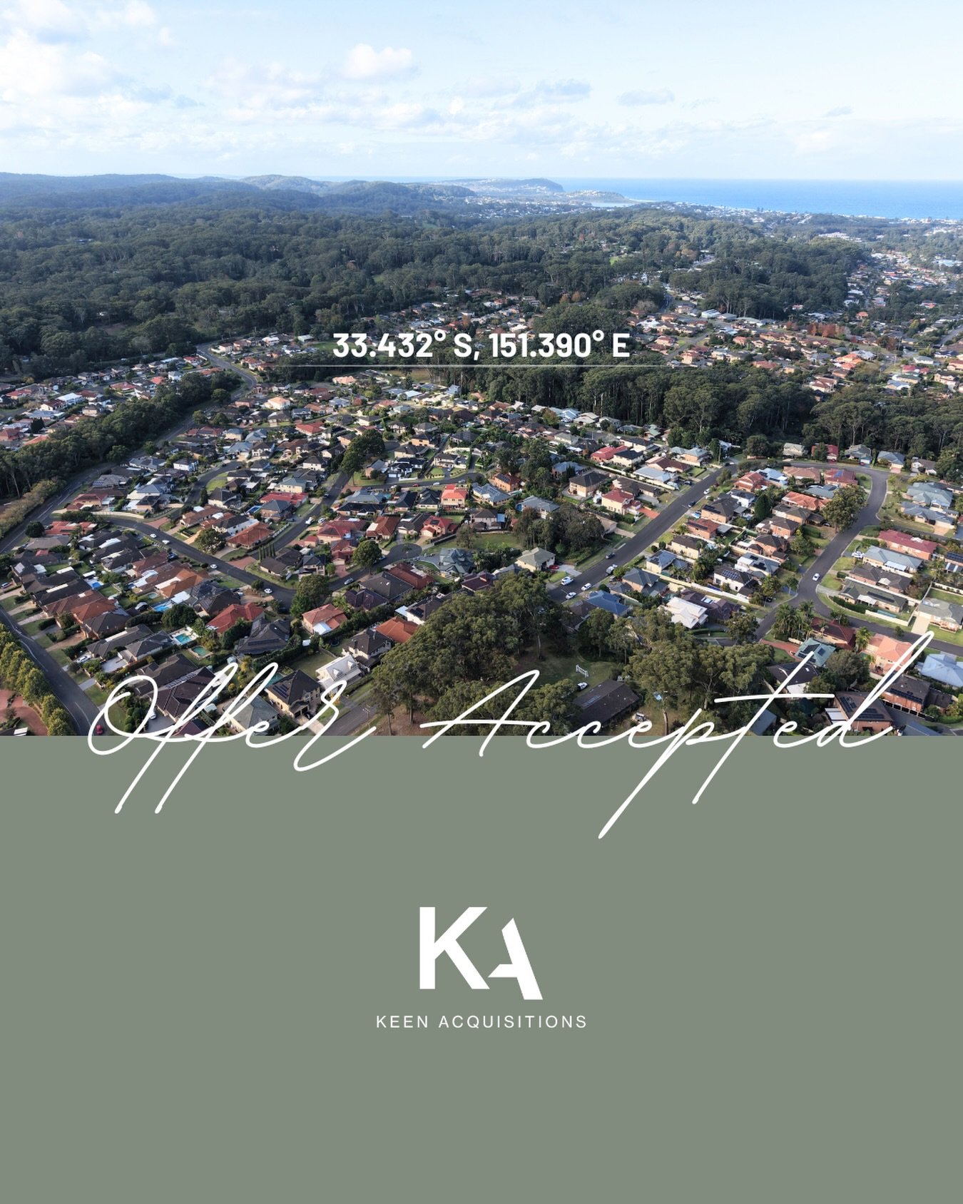 Offer accepted. 🤝

Excited to exchange on this one for my overseas buying client.
More details to follow.​​​​​​​​​​​​​​​​

#keenacquisitions #centralcoastbuyersagent #centralcoast