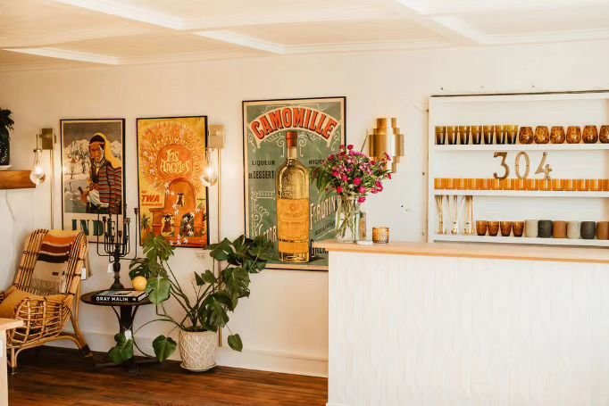 The Studio is half showroom half art museum with this amazing collection of posters and prints. These originals have been collected and in our family for years, and we appreciated seeing them hanging on these walls, framed and ready for a new home. T