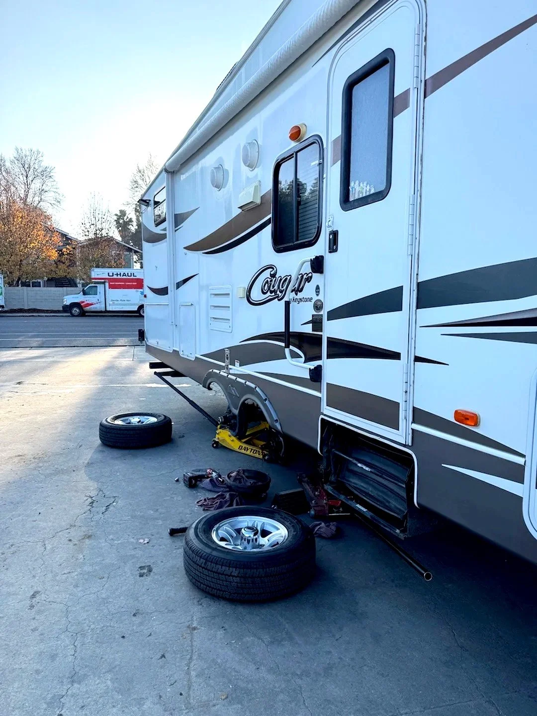 This RV came in needing a little extra care. When you’re carrying your home with you, good tires really matter. New tires and a careful check can make all the difference before the next trip. Big vehicle, big responsibility, and that’s why we take ex