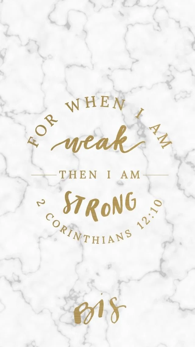 finding perfect strength in imperfect weakness