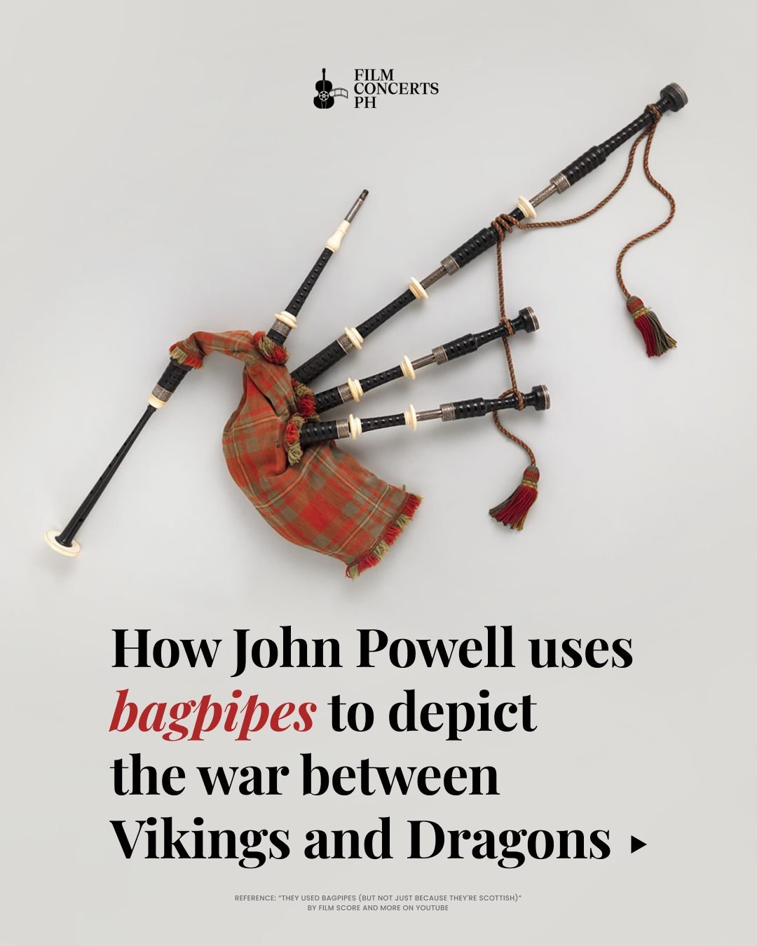John Powell masterfully uses the bagpipes' cultural significance to add another layer of theme and storytelling to How to Train Your Dragon's music. 

Experience the magic behind these instruments live in 𝐇𝐨𝐰 𝐭𝐨 𝐓𝐫𝐚𝐢𝐧 𝐘𝐨𝐮𝐫 𝐃𝐫𝐚𝐠𝐨𝐧 