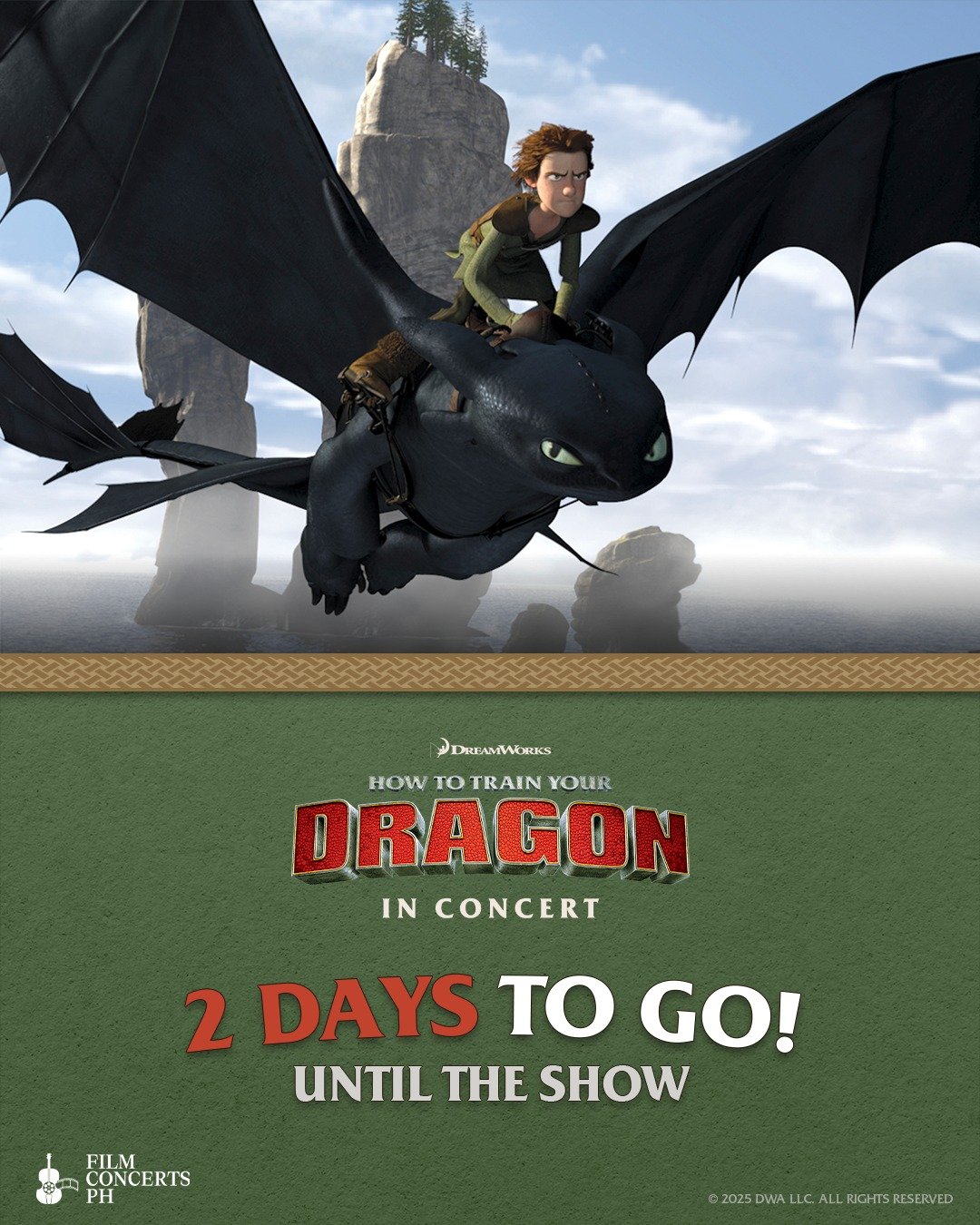 Our dragon riding adventure begins in 𝟮 𝗱𝗮𝘆𝘀! 🐉

Prepare for an adventure with your friends with our 𝗙𝗼𝘂𝗿 𝘁𝗼 𝗦𝗼𝗮𝗿 𝗕𝘂𝗻𝗱𝗹𝗲 (Buy 3 Hiccup or Astrid tickets, Get 1 Free)! Available only for our new show: 
🆕 𝗡𝗘𝗪 𝗦𝗛𝗢𝗪 - Decemb