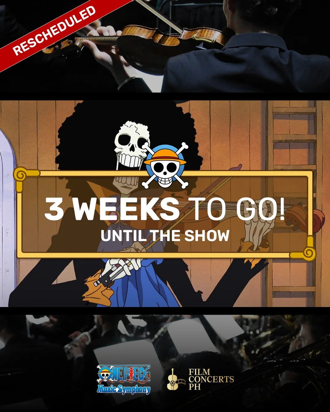 Nakamas! We have 3 weeks to go until 𝐎𝐍𝐄 𝐏𝐈𝐄𝐂𝐄 𝐌𝐮𝐬𝐢𝐜 𝐒𝐲𝐦𝐩𝐡𝐨𝐧𝐲 returns to The Theatre at Solaire. 🏴&zwj;☠️ 

Tickets are still available for our rescheduled show date 𝗝𝗮𝗻𝘂𝗮𝗿𝘆 𝟭𝟭, 𝟮𝟬𝟮𝟲, 𝟱:𝟬𝟬 𝗣𝗠!
🎟️ Link in our b