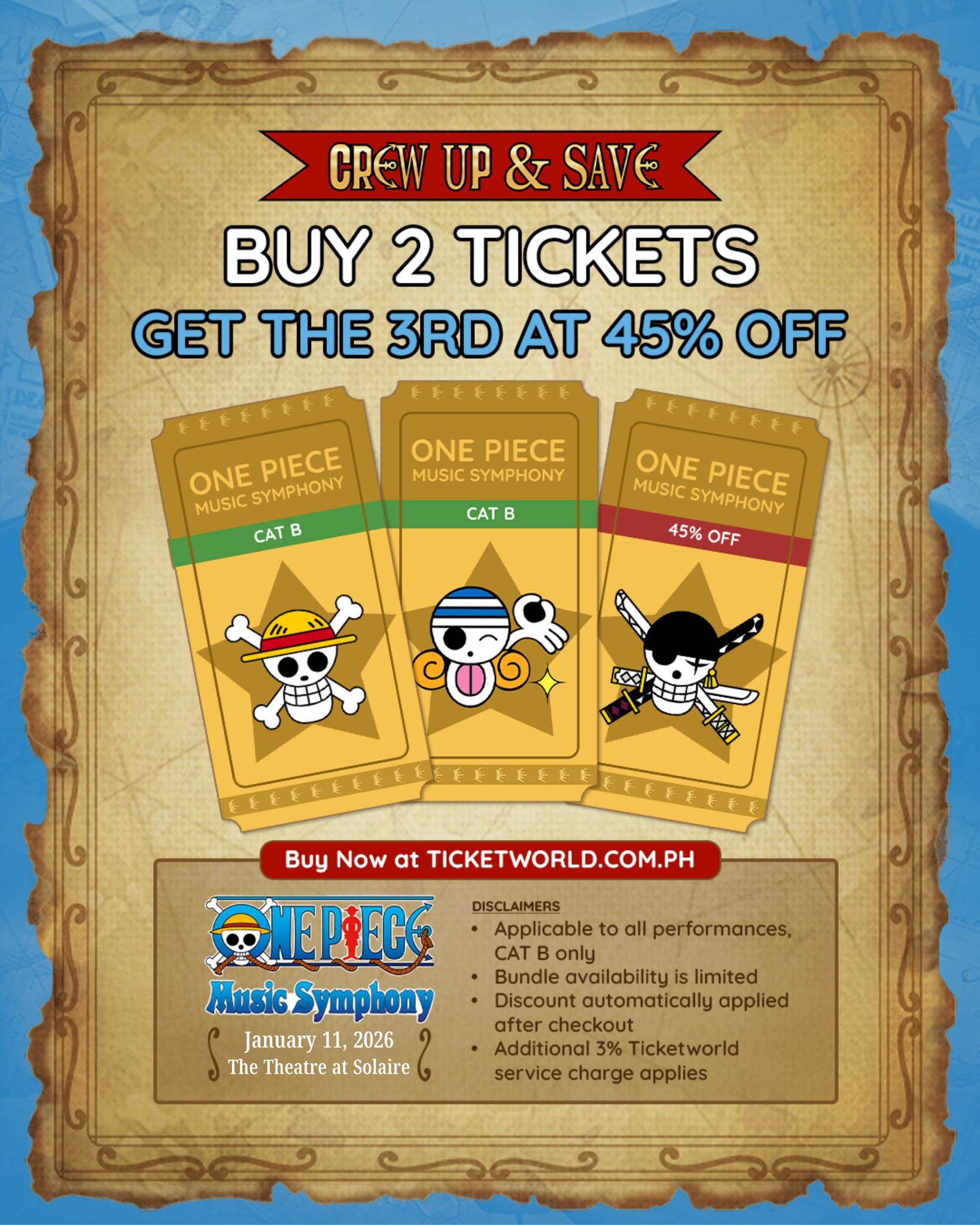 One week left, Nakamas! We&rsquo;re seven days away from another unforgettable night with our rescheduled 𝐎𝐍𝐄 𝐏𝐈𝐄𝐂𝐄 𝐌𝐮𝐬𝐢𝐜 𝐒𝐲𝐦𝐩𝐡𝐨𝐧𝐲 show. 🏴&zwj;☠️ 

Celebrate 2026 with an adventure-filled concert experience and get tickets for o