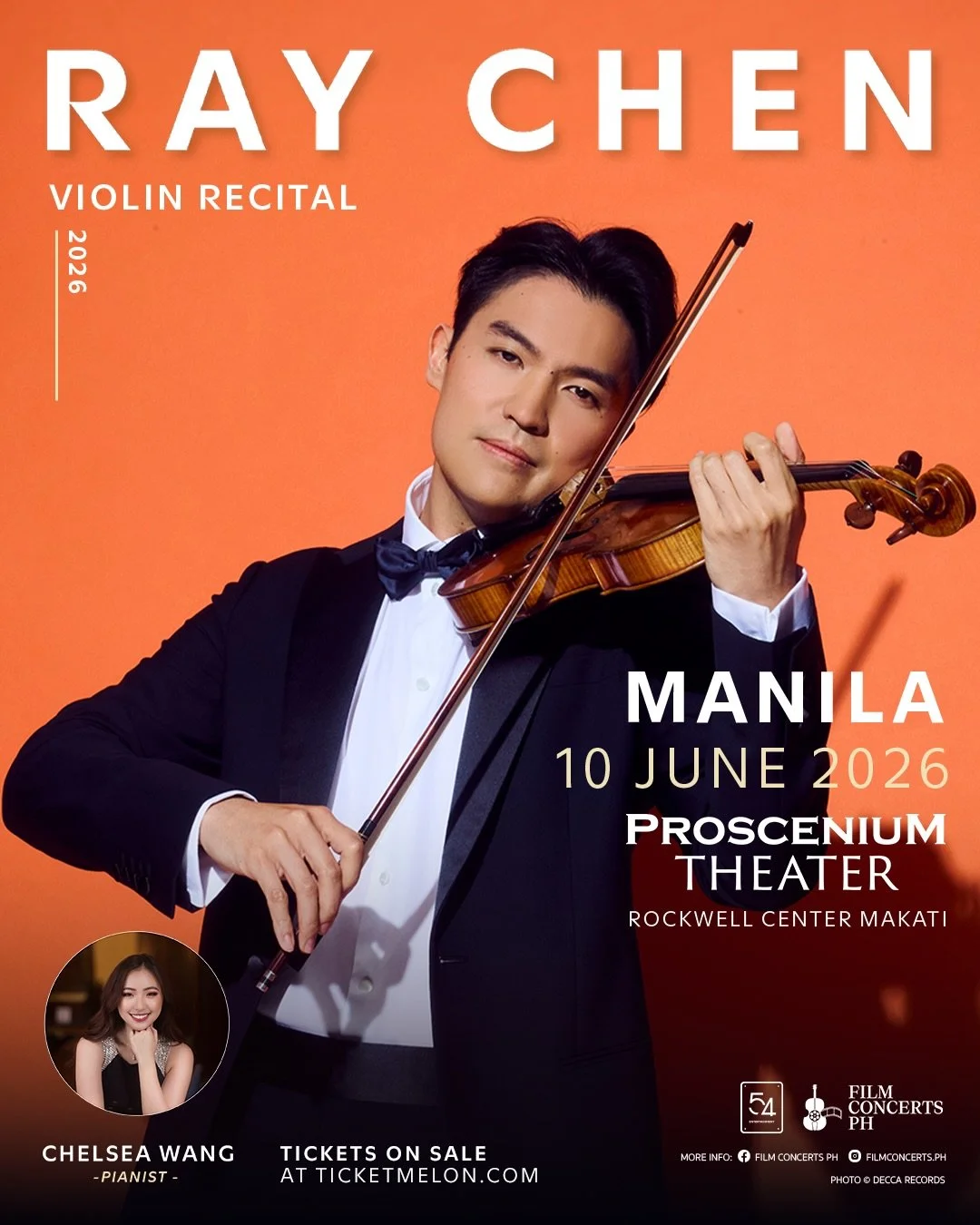 Internationally acclaimed violinist 𝐑𝐚𝐲 𝐂𝐡𝐞𝐧 (@raychenviolin) returns to Manila for his first solo recital at the Proscenium Theater on June 10, 2026, as part of his highly anticipated Southeast Asia Tour. 🎻

Known for his virtuosity, express