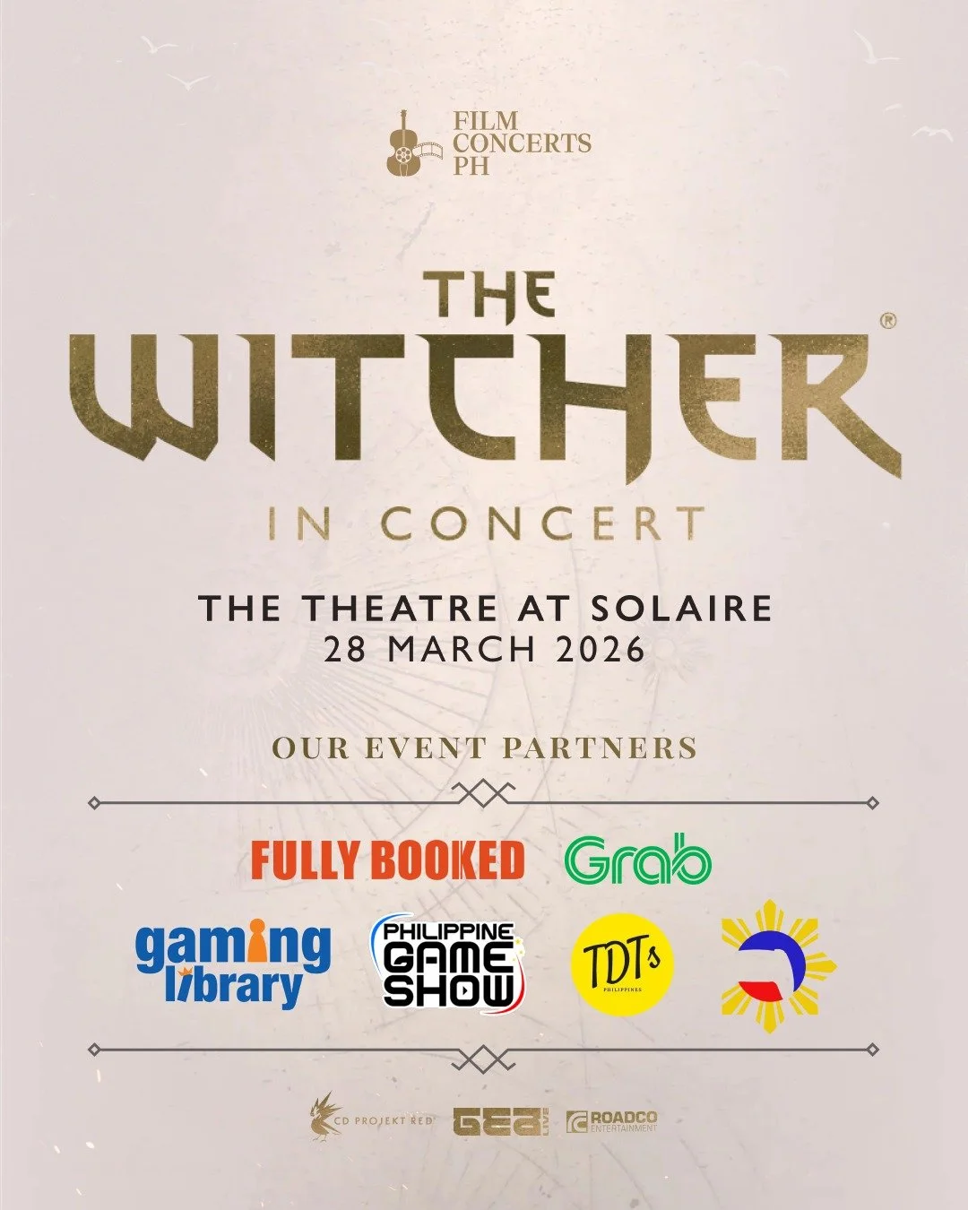 Only 𝟮 𝗱𝗮𝘆𝘀 to go until Geralt of Rivia&rsquo;s journey unfolds in 𝐓𝐡𝐞 𝐖𝐢𝐭𝐜𝐡𝐞𝐫 𝐢𝐧 𝐂𝐨𝐧𝐜𝐞𝐫𝐭!

We'd also like to take this moment to thank our event partners who have supported us on this journey on The Path. ⚔️

🎟️ You can stil