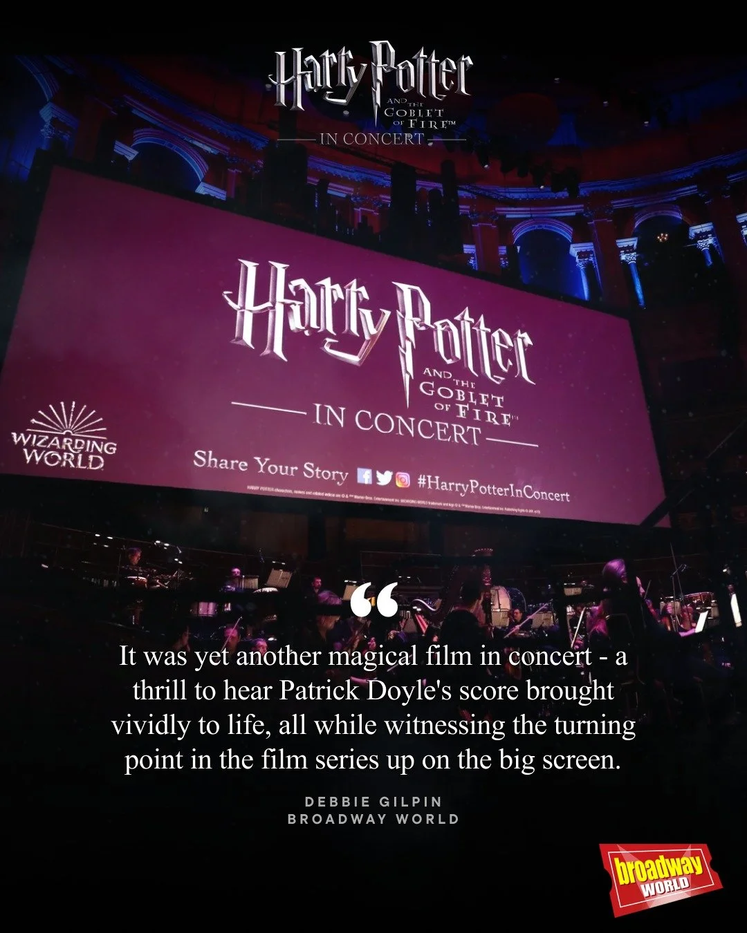 Patrick Doyle&rsquo;s music for 𝐇𝐚𝐫𝐫𝐲 𝐏𝐨𝐭𝐭𝐞𝐫 𝐚𝐧𝐝 𝐭𝐡𝐞 𝐆𝐨𝐛𝐥𝐞𝐭 𝐨𝐟 𝐅𝐢𝐫𝐞&trade; continues to resonate with audiences, with the live orchestral performance bringing new depth to the film&rsquo;s most memorable moments. 🪄

Now 