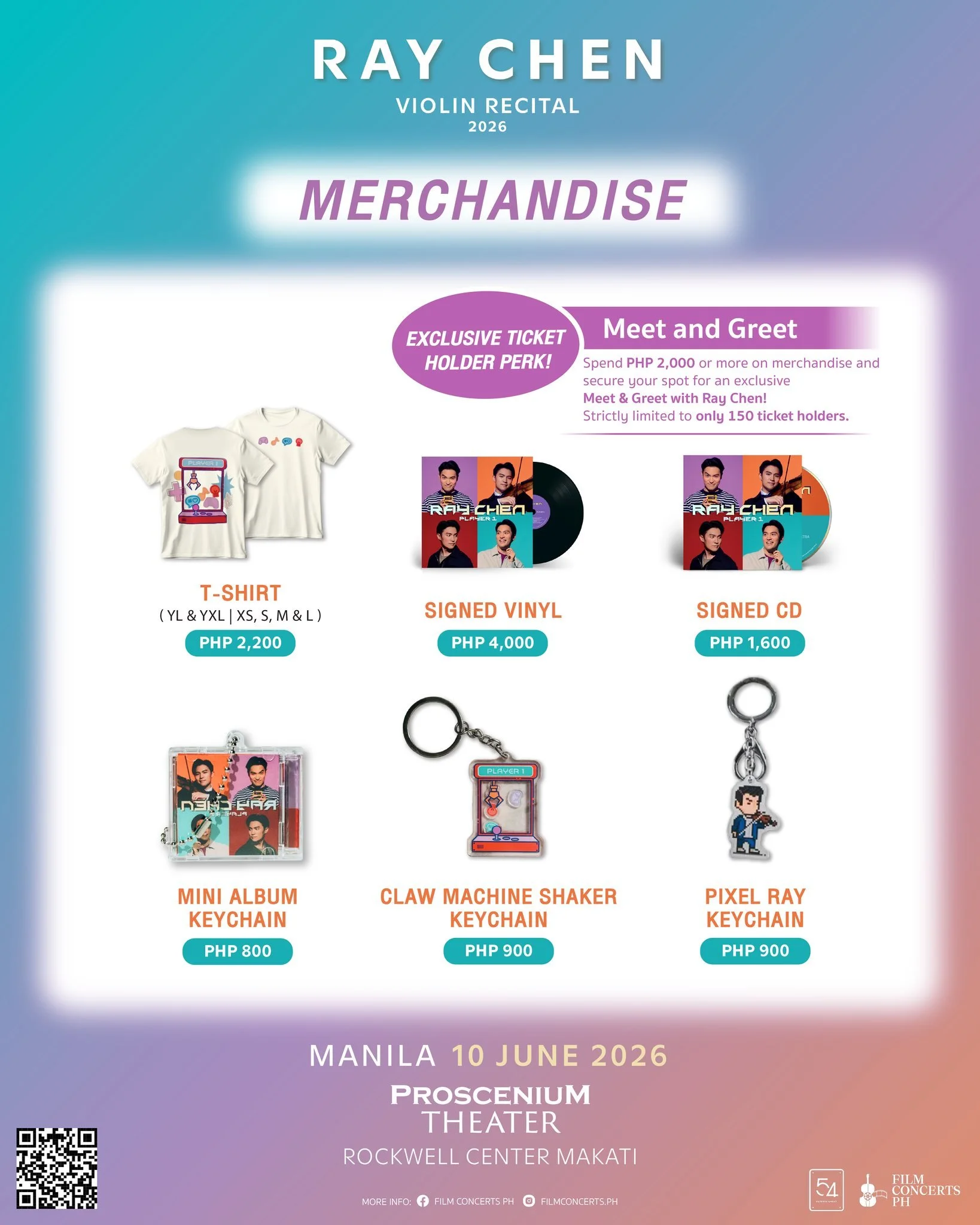 Commemorate an evening of artistry with the official merchandise collection of 𝐑𝐚𝐲 𝐂𝐡𝐞𝐧! 🎻

Browse through the official apparel and collectibles, including signed albums and vinyls available exclusively for recital attendees.

📣 Guests who s