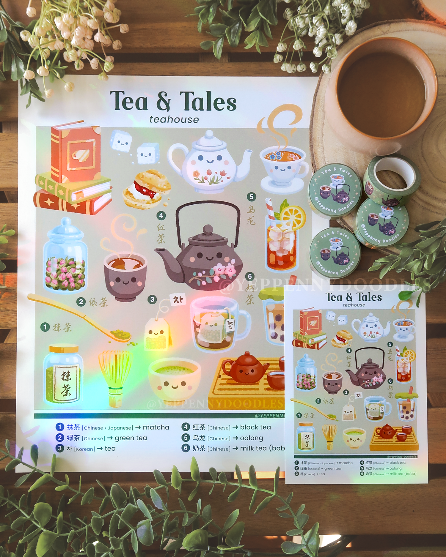 4-8-26 Cute Kawaii Tea Drawings Tea Lovers.png