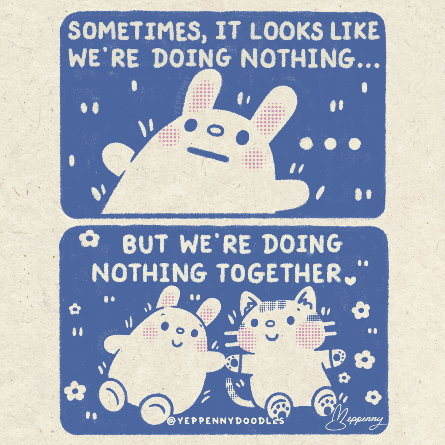 3-12-26 Cute Bunny Cat Couple Doing Nothing Together - full.png