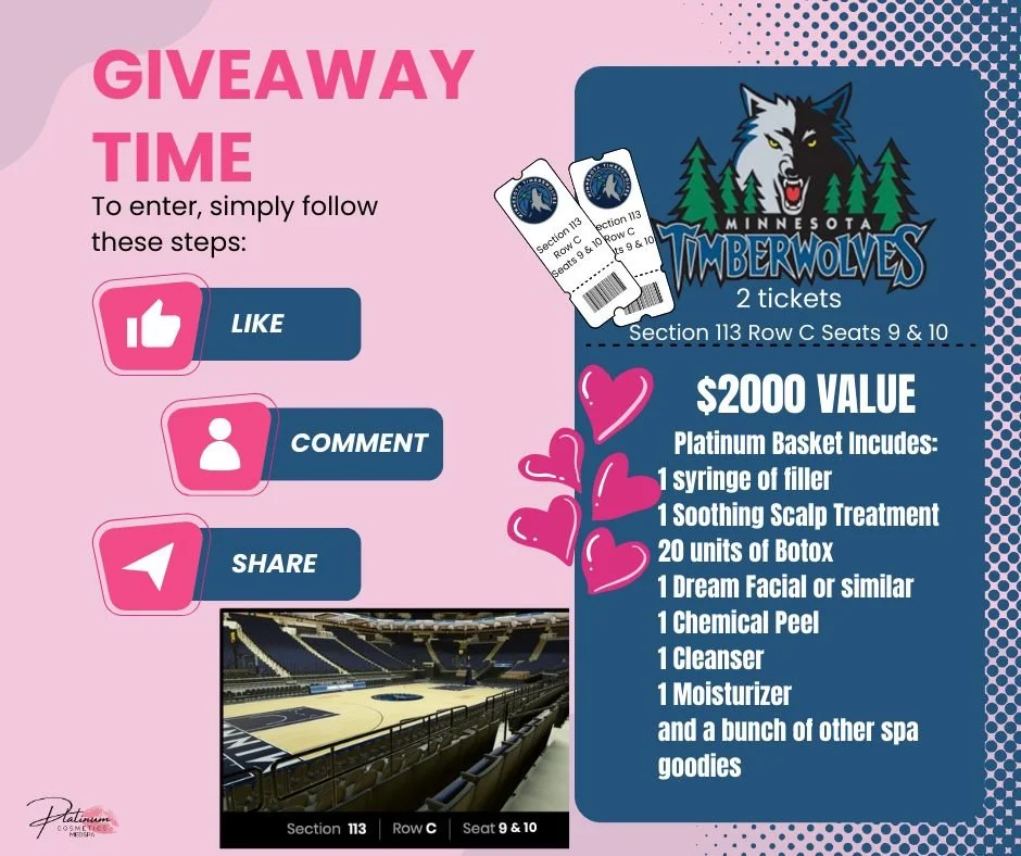 🚨🎉 GIVEAWAY ALERT! 🎉🚨
We&rsquo;re going BIG! One lucky winner will score:
🏀 Tickets to the Minnesota Timberwolves vs. Spurs
📅 January 11th
📍 Target Center
AND&hellip; that&rsquo;s not all 👀👇
💎 A Platinum Cosmetics Basket valued at OVER $2,0