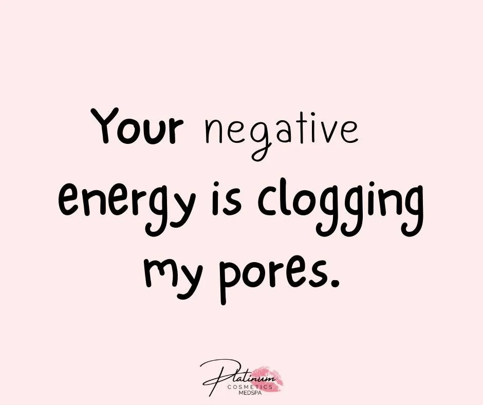 ✨🤍 Clean Girl Aesthetic Check 🤍✨

Protect your peace&hellip; and your pores.
Because honestly &mdash; your negative energy is clogging my pores. 😌

Glowy skin. Clear mind. Calm energy only.

Don&rsquo;t delay &mdash; get yourself on the schedule f