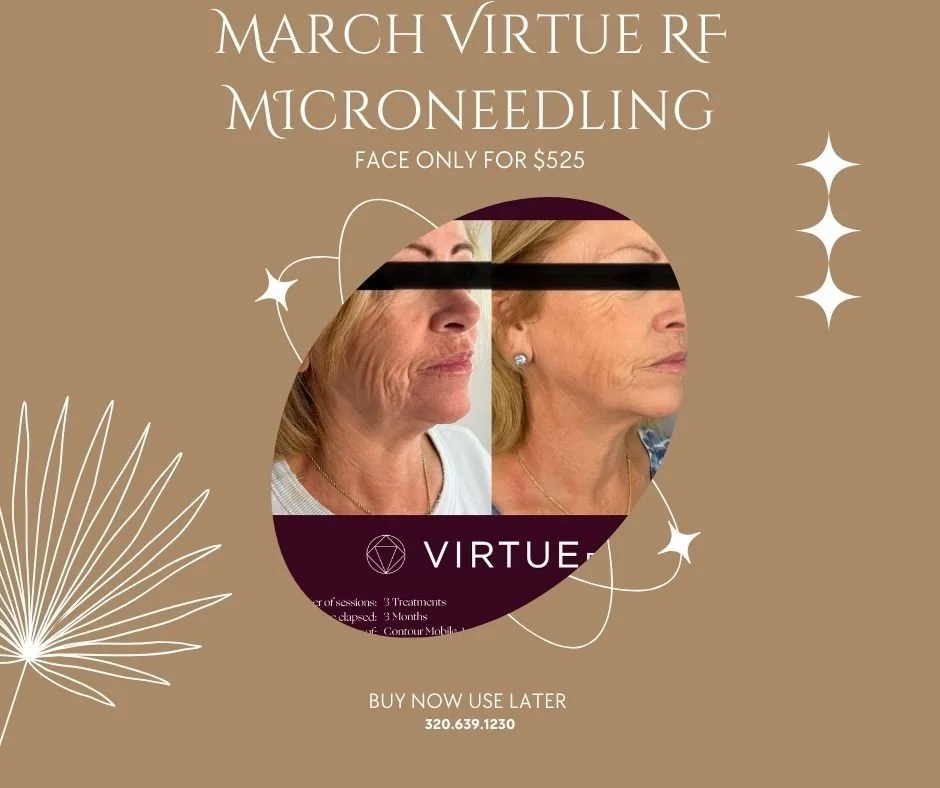 Turn up the collagen ✨

Virtue RF Microneedling (Face Only) is $525 for a limited time 🙌

Lift, tighten, smooth, and refine texture with next-level radiofrequency + microneedling technology. Perfect for softening fine lines, improving acne scars, an