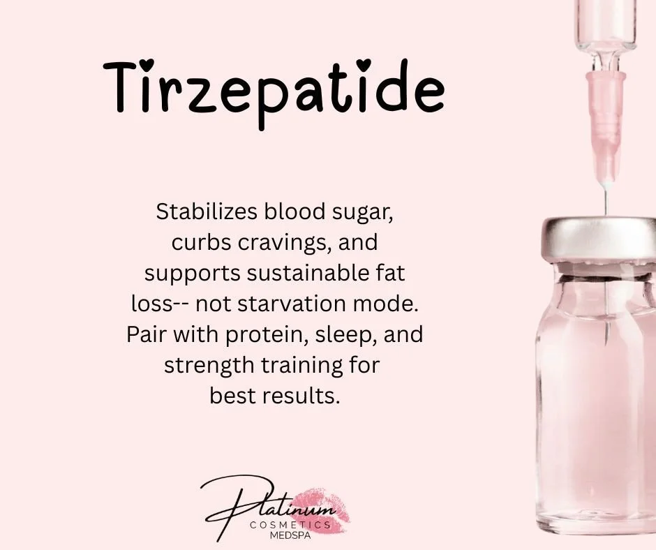 **What if weight loss actually worked *****with***** your body, not against it?**

GLP-1 medications like tirzepatide are changing the way people approach sustainable weight loss and metabolic health. ✨

They work by helping your body:
&bull; **Stabi