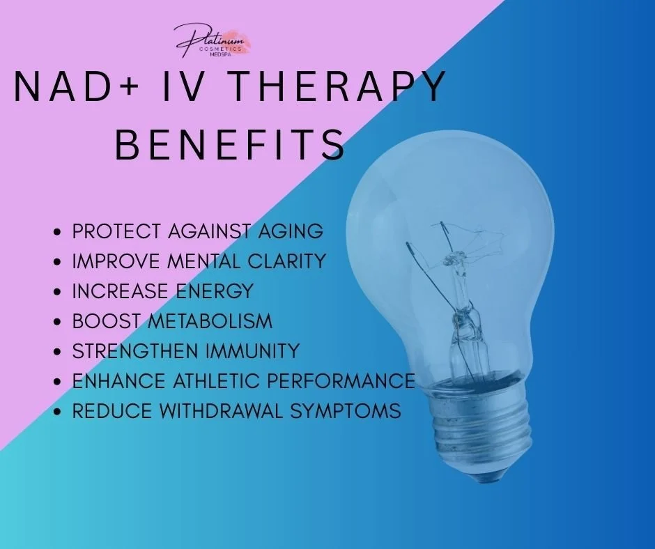 ⚡ Let&rsquo;s dive deeper into NAD+ IV Therapy&hellip;

Your body naturally produces NAD+, a powerful coenzyme that plays a key role in cellular energy, brain function, and overall health. But as we age, our NAD+ levels naturally decline &mdash; whic