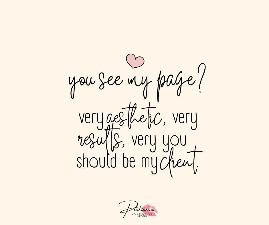 ✨ You see my page? ✨

Very aesthetic.
Very results.
Very glowing skin energy.
Very&hellip; you should be my client. 💁&zwj;♀️

If you&rsquo;re ready for healthy, radiant skin, customized treatments, and results you can actually see &mdash; you&rsquo;