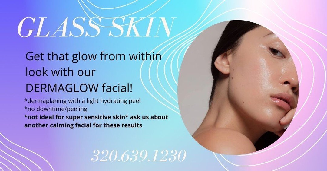 ✨ Dermaglow Facial = Glass Skin ✨

If you&rsquo;re chasing that smooth, luminous &ldquo;glass skin&rdquo; glow, the Dermaglow Facial delivers. This treatment deeply exfoliates, refines texture, and boosts hydration to leave your skin looking ultra ra