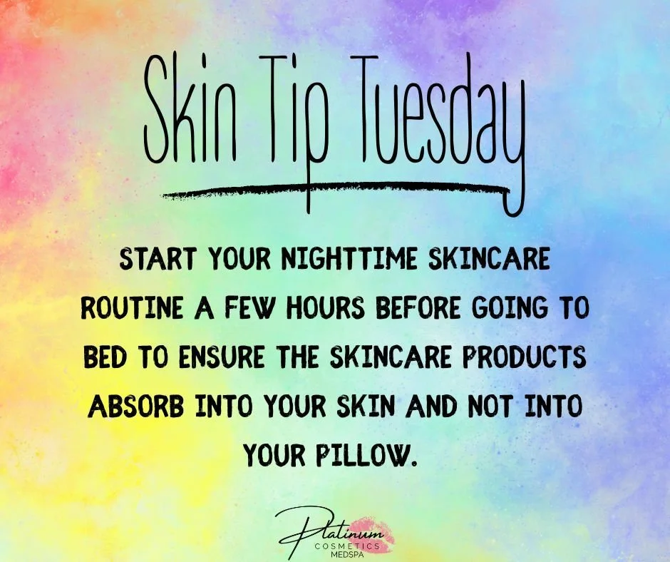 ✨ Nighttime Skin Tip ✨

Start your nighttime skincare routine a few hours before bed instead of right before your head hits the pillow 🙌

This gives your products time to properly absorb into your skin &mdash; not your pillowcase. You&rsquo;ll get b