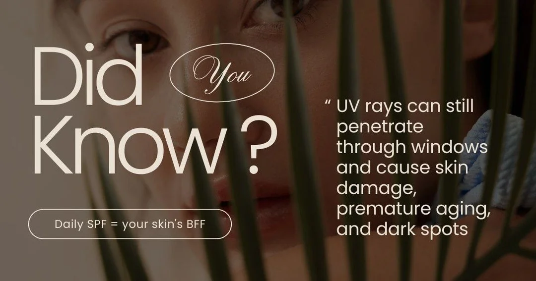 ☀️ SPF Isn&rsquo;t Just for Sunny Days

Wearing SPF daily is one of the most important steps in your skincare routine &mdash; even when you&rsquo;re indoors or during the winter months.

UV rays can still reach your skin through windows, clouds, and 