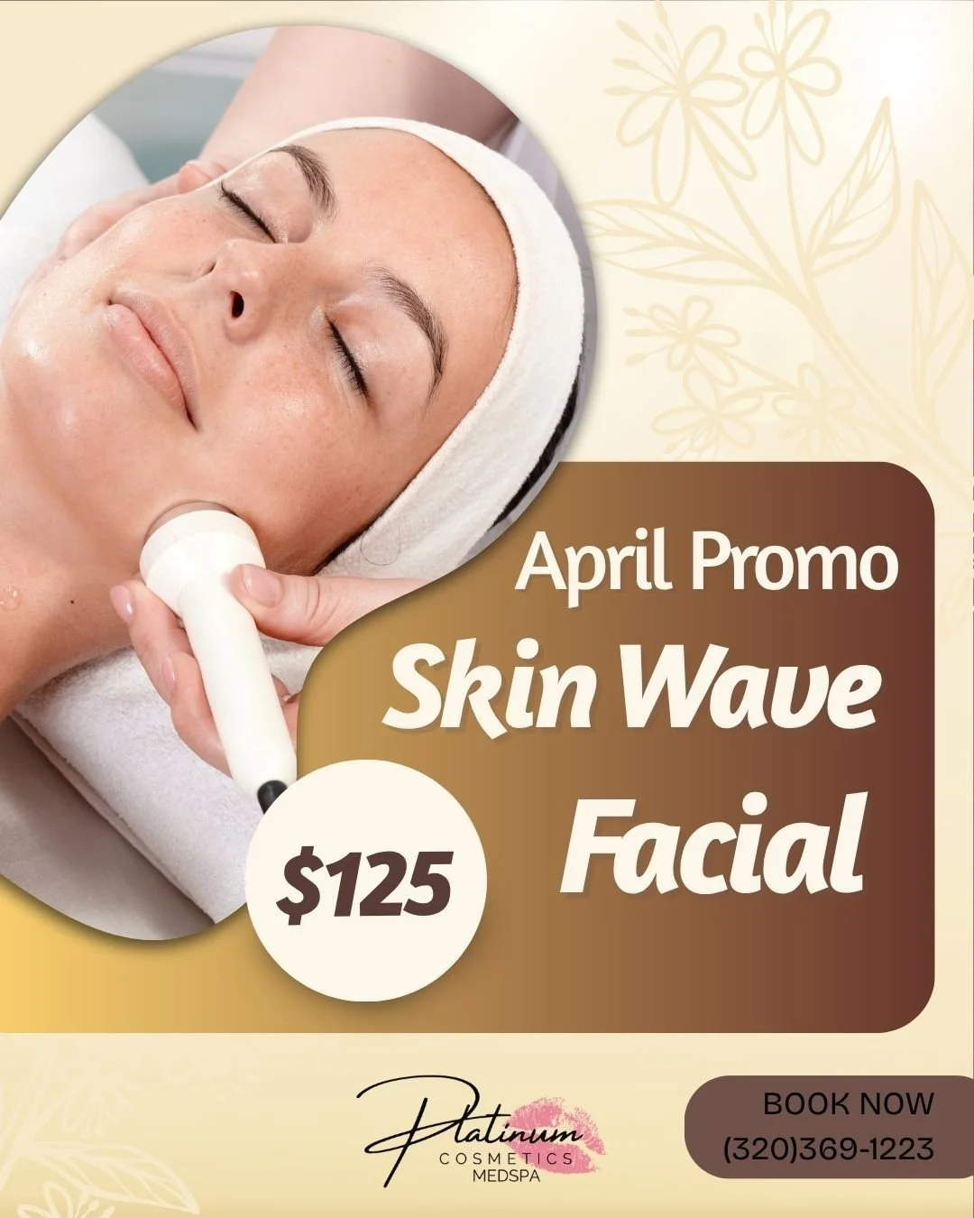 Ready for that spring glow? 🌸✨
Our Skinwave Facial is just $125 all April&mdash;giving you hydrated, radiant, glass-like skin.

Book now before spots fill up 💖